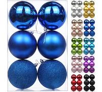 Briful 6PCS 10CM Christmas Baubles, Xmas Hanging Ornaments - Shatterproof Balls for Home Festival Gifts