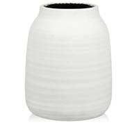Briful 7" Large Ceramic Vase for Flowers, 18cm Tall Vase Rustic White Vases, 3.7-inch Opening Large Flower Vases for Pampas, Dry Plants, Fresh Flowers, Home Kitchen Decor