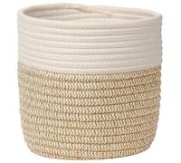 Briful 8"x8" Cotton Rope Woven Basket 20cmx20cm Plant Pots Indoor Jute Planter Rope Plant Baskets for Flowers, Toys, Crafts, Rustic Home Decor