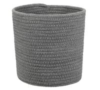 Briful 8"x8" Cotton Rope Woven Pot 20cmx20cm Plant Pots Indoor - Dark Grey Cotton Flower Pot Decorative Planter Storage Basket for Plants, Toys, Crafts, Rustic Home Decor