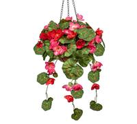 Briful Artificial Flowers Chinese Blooming Crabapple Artificial Flowers Hanging Flower Basket