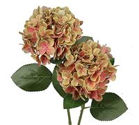 Briful Artificial Hydrangeas Real Touch Fake Hydrangea Flower Pick 3D Print Faux Hydrangea Head with Stem for Flower Arrangement,Home Wedding Decoration 2 PCS