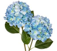 Briful Hydrangea Artificial Flowers Real Touch Hydrangea Flowers 24.8" Blue Fake Flowers Artificial Plants with Long Stem for Outdoor, Garden Wedding, Home Decor
