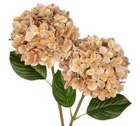 Briful Hydrangea Artificial Flowers Real Touch Hydrangea Flowers 24.8" Rosybrown Fake Flowers Artificial Plants with Long Stem for Outdoor, Garden Wedding, Home Decor
