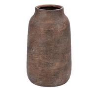 Briful Tall Rustic Ceramic Vase 9.6” - Vintage Distressed Pottery Flower Vase with Antique White-Wash Finish - Farmhouse Table Decor & Shelf Accent (Not Waterproof), Brown