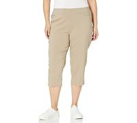 Briggs New York Women's Plus-Size Pull on Capri L Pocket Casual Pants, Cobblestone, 20