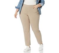 Briggs New York Women's Plus Size Super Stretch Millenium Welt Pocket Pull on Pant, Cobblestone, 16W