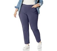 Briggs Women's Plus Size Superstretch Straight Leg Pull on Pant, Navy, 24W