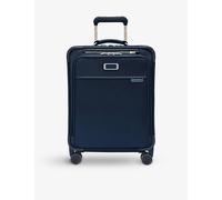 Briggs & Riley Global 53cm Cabin Suitcase Expandable Spinner - Luggage for International Travel, Softside Rolling Bag with Wheels for Men & Women, Self-Repairing Zipper - Baseline Collection, Navy