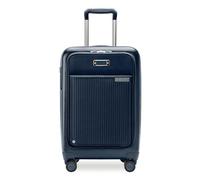 Briggs & Riley Essential 56cm Cabin Suitcase Expandable Spinner - Carry On Luggage for Travel, Suitcases with Wheels, Hardside Rolling Bag for Men & Women, Front Pocket - Sympatico Collection, Navy