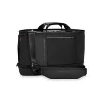 Briggs & Riley Expandable Overnighter - Personal Item Travel Bag for Women & Men, Carry On Weekender Bag for Airplane, Overnight Duffle Style Luggage, Removable Shoulder Strap - ZDX Collection, Black