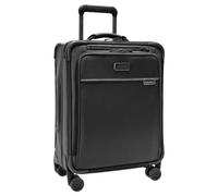 Briggs & Riley Global 53cm Cabin Suitcase - Expandable Spinner Luggage for International Travel, Softside Rolling Bag for Men & Women with Wheels, Self-Repairing Zipper - Baseline Collection, Black