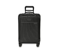 Briggs & Riley Essential 56cm Cabin Suitcase Expandable Spinner - Luggage for Travel, Suitcases with Wheels, Softside Rolling Bag for Men & Women, Self-Repairing Zipper - Baseline Collection, Black