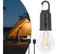 BRIGHFIVEY Battery Operated Rechargeable LED Lights Bulbs 2w 2700k Soft White Outdoor Waterproof,3 Light Modes,Vintage Candle Shape,for Gazebo Chandelier,Camping,Backup,Pergola,1pack USB Cordless Bulb