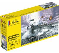 Heller 79995 - 1:72 Lcvp Landing Craft With Crew - New