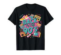 Bright 90s Flashback with Sneakers and Tape T-Shirt