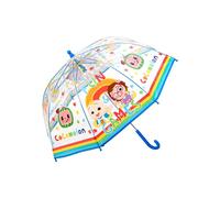 TDL Cocomelon Umbrella Kids Childrens Brolly POE Dome Transparent Lightweight Rain Cover