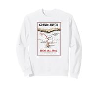 Bright Angel Trail Vintage Map Grand Canyon South Rim Az Sweatshirt