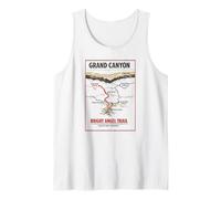 Bright Angel Trail Vintage Map Grand Canyon South Rim Az Tank Top