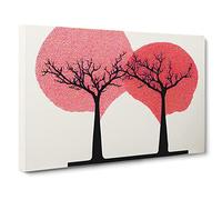 Bright Apple Trees Canvas Print | Gallery Wrapped 30mm Frame Wall Art | 30x20 inches | Ready to Hang | Abstract Landscape Picture | Living Room Bedroom Lounge Office