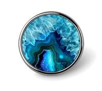 Bright Aqua Blue Turquoise Button Pin Personalized Metal Lapel Pins Badges Classic Round Brooch Pin Novelty Unique Enamel Pins Cute Funny Pinback Button Badge for Jackets Backpacks Bags Coat