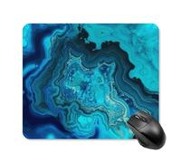 Bright Aqua Blue Turquoise Mouse Pad 25 * 30cm - Non-Slip Rubber Base Mouse Mat Portable Square Desk Mat for Office, Laptop, Travel, Wireless Mice Mats - Waterproof & Durable Design
