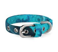 Bright Aqua Blue Turquoise Pet Collar Easy Snap on Buckle Adjustable Collar with 5 Hole Positions Training Collar for Large Medium and Small Pets,Pet Supplies,Stuff,Accessories