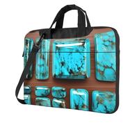 Bright Aqua Blue Turquoise Print Convenient Laptop Bags Stylish And Protective Computer Bag Style Unique