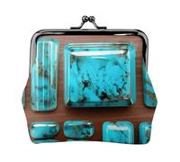 Bright Aqua Blue Turquoise Print Versatile Coin Purse Exquisite Mini Wallet Cute Change Pouch for Any Occasion