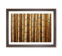 Bright Bamboo Forest Framed Print | A3 Walnut Framed Wall Art | Ready to Hang | Modern Landscape Picture | Living Room Bedroom Lounge Office