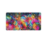Bright Beautiful Colorful Art Desk Mat Non-Slip Laptop Desk Writing Thin Pad Waterproof Large Gaming Mouse Pads with Wrist Support for Home Office Work