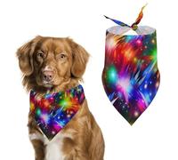 Bright Beautiful Colorful Art Dog Bandana Triangle Dog Scarf Washable Polyester Dog Bibs Cute Pet Bandana for Medium Large Dogs Puppy and Cats