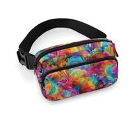 Bright Beautiful Colorful Art Fanny Pack with Multiple Pockets, Personalized Waist Bag with Zipper, Multifunctional Bum Bags for Travel, Belt Bag with Adjustable Strap, Crossbody Bags