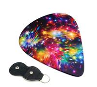 Bright Beautiful Colorful Art Guitar Picks 6-Pack - Pick Set (0.46mm / 0.71mm / 0.96mm) Suitable For Guitar And Ukulele Playing
