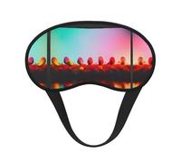 Bright Beautiful Colorful Art Print Blackout Sleep Mask - Side Sleeper Eye Cover, Soft Comfort, Perfect for Travel, Meditation