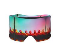 Bright Beautiful Colorful Art Print Sleep Eye and Ear Muffs Mask - Adjustable Yoga Travel Headband, Keep Warm Shading Comfortable Aid