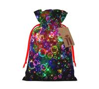 Bright Beautiful Colorful Art Printed Drawstring Gift Bags With Tags,Reusable Favor Pouches