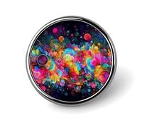 Bright Beautiful Colorful Art Round Brooches Pin, Fashion Lapel Buttons Badge