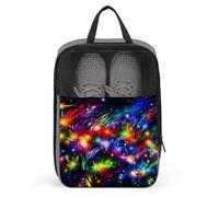 Bright Beautiful Colorful Art Travel Shoe Bag Holds with Dual Zippers & Mesh - Large Capacity Portable Shoe Storage Bags, Water-Resistant Shoe Pouch Organizer for Man Women Travel & Daily Use