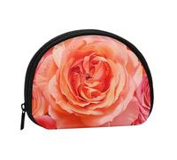 Bright Beautiful Rose Printed Coin Purse for Women Cute Small Change Wallet Mini Coin Purses Pouch with Zipper