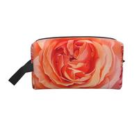 Bright Beautiful Rose Prints Makeup Bags for Women Girls Large Capacity Zipper Cosmetic Bag Travel Toiletry Bag Organizer with Handle