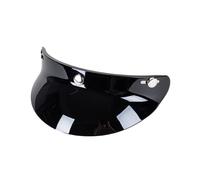 (Bright black) 3-Snap Helmet Peak Lens Sun Shade Shield Wear Resistant for 3/4 Motorcycle