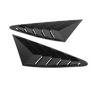Bright Black ABS Side Window Louver Scoop Cover Trim, Non - Destructive Car Vent Scoop for A7 2019~, Easy Install with Strong Adhesive, OEM Fit Design for Sl xterior