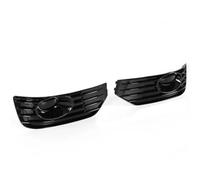 Bright Black Fog Light Cover Grilles Inserts for T5.1 Sportline 2010-2015 Front Bumper - Left Driver & Right Passenger Side - Replacement Auto Exterior Accessory