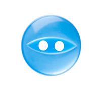 Bright Blue 11 mm Fish Eye Buttons - 10 Pack - Ideal for Baby Cardigans, Newborn Knits & Tiny Repairs - Giddy Square