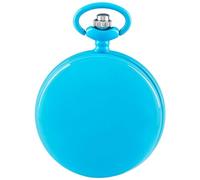 Bright Blue Multi Color Quartz Pocket Watch with Chain Pendant Gifts for Men Women Pocket FOB Watch (Color : Blue)