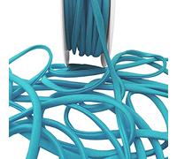 Bright Blue Spaghetti Strap Satin Cord Tubular Satin Strap Flat Trim String Non Stretch Strapping Dresses Swimwear Bikini Lingerie Corset Ties Dresses Top Dressmaking (5mm - Bright Blue - 25 Meters)