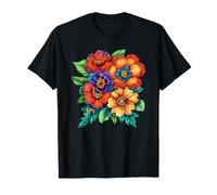 Bright Botanical Garden Colorful Flower Bouquet T-Shirt