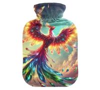 Bright Brid Print Hot Water Bottles with Soft Cover Hot Water Bag for Foot Bed Warmer Pain Relief
