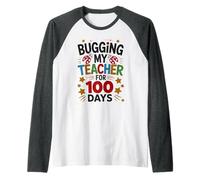 Bright Bugging My STEM Teachers 100 Days Bugs Biology Boys Raglan Baseball Tee